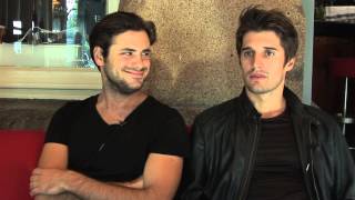 2Cellos interview part 1 [upl. by Oretos452]