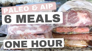 AIP Paleo Meal Prep  6 Freezer Meals In LESS Than One Hour [upl. by Brownley]