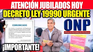 ONP  ATENCIÓN JUBILADOS DECRETO LEY 19990 TENEMOS NOTICIAS IMPORTANTE anuncio de Pensión de viudez [upl. by Anilem]