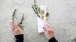 Simple and elegant napkin foldning [upl. by Mignon]