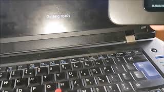 INSTALLING WINDOWS 10 ON A LENOVO THINKPAD L520 [upl. by Ydassac]