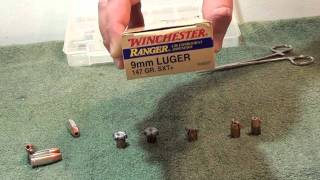 9mm 147 gr SXT ballistic gel test [upl. by Lua]