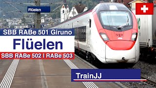 4K SBB Giruno quotSmilequot RABe 501  Stadler EC250  Bahnhof Flüelen Switzerland  RABe 502  RABe 503 [upl. by Heloise]