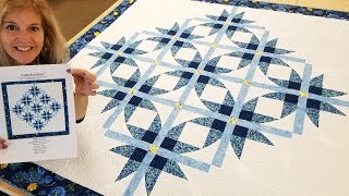 SUPER EASY CURVES  Free quotCathedral Starsquot Quilt Pattern [upl. by Latsyrhc]