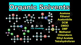 Common Organic Solvents Acetone Ethanol Acetonitrile Dichloromethane DMSO DMF THF [upl. by Cattima]