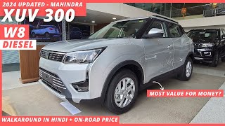 2024 Mahindra XUV 300 W8 Diesel  Walkaround in Hindi  13 Lakhs  GAAutomotive [upl. by Mella]