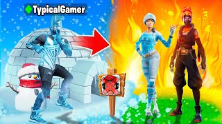 I Went UNDERCOVER in a FIRE vs ICE Tournament Fortnite [upl. by Ahsennod]