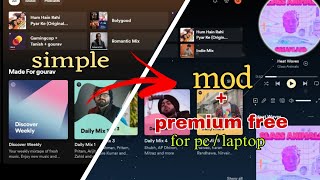 Get spotify premium freespotify mod for pclaptop in hindi [upl. by Salvucci519]