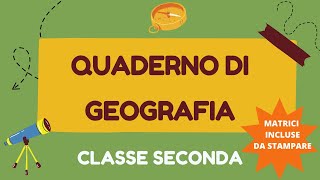 GEOGRAFIA  Classe SECONDA quaderno con schede per la scuolaprimaria [upl. by Prue]