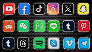 social media icon png download  youtube facebook instagram twitter linkedin icon png download [upl. by Enutrof]