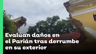 Evalúan daños en el Parián tras derrumbe en su exterior  Jalisco Noticias [upl. by Weintrob]