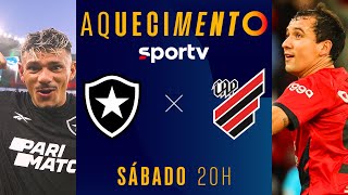 BOTAFOGO X ATHLETICOPR  AQUECIMENTO  AO VIVO COM IMAGENS  BRASILEIRÃO 2023  live  sportv [upl. by Poock]