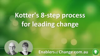 Kotters 8 step process for leading change [upl. by Brianna244]