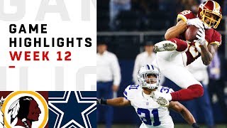 Redskins vs Cowboys Week 12 Highlights  NFL 2018 [upl. by Ayital]