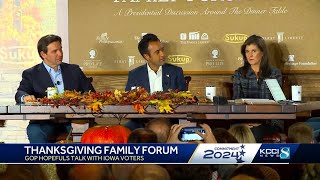 DeSantis Ramaswamy share emotional stories of miscarriage at The Family Leader Thanksgiving forum [upl. by Disario]