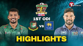 Highlights  Bangladesh vs Sri Lanka 1st ODI  Sri Lanka tour of Bangladesh 2024  T Sports News [upl. by Anwahsiek]