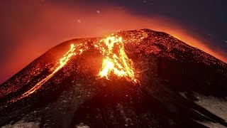 Raw Video Villarrica Volcano in Chile Erupts [upl. by Enirroc]