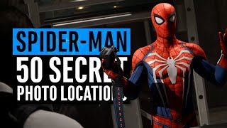 SpiderMan PS4  All 50 Secret Photos Locations Hidden Suit [upl. by Chancey771]