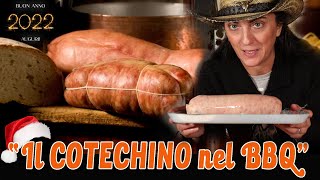 Ricetta di Capodanno cotechino nel bbq [upl. by Enaitsirhc]