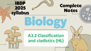 IBDP Biology A32 Classification and Cladistics HL 2025 Syllabus Full Notes [upl. by Orlando860]