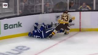 Brad Marchand trip on Timothy Liljegren  Tough Call Review [upl. by Ivette]