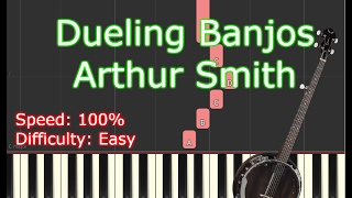 How to play Dueling Banjos  Arthur Smith Piano Tutorial Synthesia [upl. by Sheelagh]