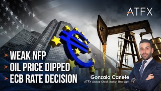 Weak NFP Oil price crash ECB interest rate  ATFX Market Analysis [upl. by Raine]