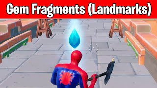 Collect Gem Fragments at Landmarks Fortnite Chapter 3 Shanta Quests [upl. by Aljan]