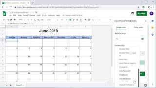 How to Create a Dynamic Monthly Calendar in Google Sheets  Template Provided [upl. by Kenny]