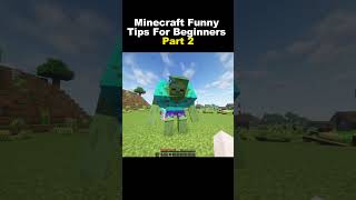 Minecraft Funny Tips For Beginners Part 2 minecraft minecraftjokeshindi funny [upl. by Aiken]