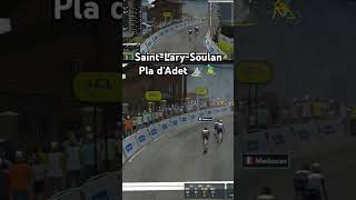 SaintLarySoulan Pla dAdet ⛰️🚵‍♂️ cyclisme nuoy tourdefrance tourdefrance2024 cycling [upl. by Arocal]