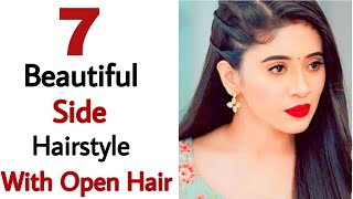 7 simple amp beutiful side hairstyle  easy hairstyle for girls  new hairstyle for girls  hairstyle [upl. by Adnyl16]