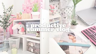 STAY DIARIES ☁️🍡 aesthetic kpop desk makeover stray kids album productive vlog ikea haul ✨️ [upl. by Thayer]