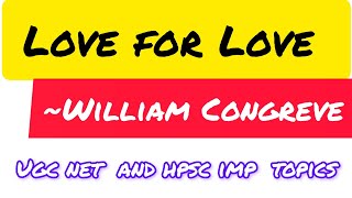 love for Love by William Congreve [upl. by Lirrehs]