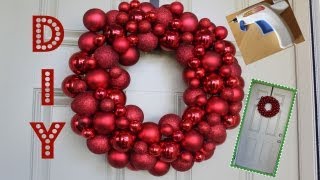 Easy DIY Ornament Wreath [upl. by Nert]