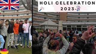 Holi Celebration in Liverpool England  University of Liverpool  2023 [upl. by Sileas879]