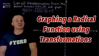 Graphing Radical Functions using Transformations [upl. by Barboza42]