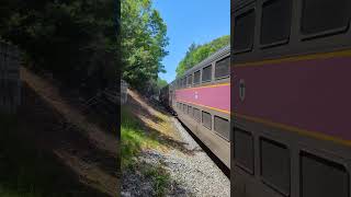 Boston Train from Grafton Station MBTA WorcesterBoston Line🚆😀🚉 [upl. by Hercule]