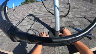 DIY Roof electrical riser pole boot install 101024 [upl. by Onairotciv]