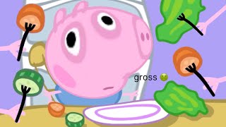 i edited peppa pig so george will eat his vegetables  part 6 🍅🤢🥒 [upl. by Freddi]