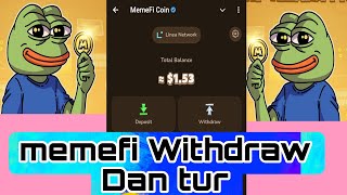 Memefi Withdraw Dan Tur  Gas fees Topup Dan  Oct 9 listing date [upl. by Anis]