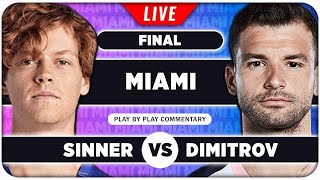 SINNER vs DIMITROV • ATP Miami Open 2024 Final • LIVE Tennis PlaybyPlay Stream [upl. by Oeram]