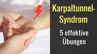 Karpaltunnelsyndrom  5 Übungen gegen Kribbeln und Einschlafen der Hände [upl. by Ztnahc]