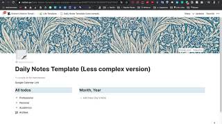 BuildingFormatting a page in Notion from scratch [upl. by Yenffad]