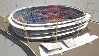 NEW CAMP NOU  Phased construction while continuing to play matches [upl. by Aissela]