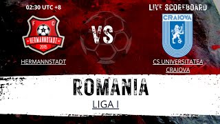 Hermannstadt VS CS Universitatea Craiova ROMANIA Liga I LIVESCORE [upl. by Egief491]