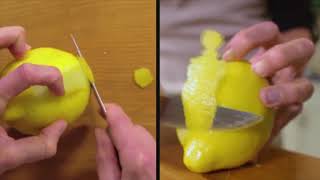 How to Dice a Lemon Peel  Zest Without Any Special Tools [upl. by Enialehs841]