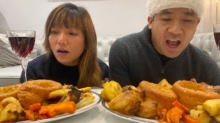 Christmas Roast Dinner Mukbang From Allotment vegetables  vegetables Garden Uk [upl. by Henrique]