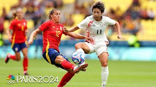 Spain come back top Japan 21 in soccer after Aoba Fujino stunner  Paris Olympics  NBC Sports [upl. by Aserej248]