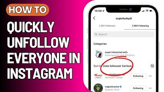 How to Quickly Unfollow Everyone in Instagram 2024 Full Guide [upl. by Eidoc851]